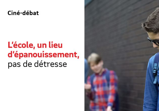 L’école, un lieu d’épanouissement, pas de détresse
